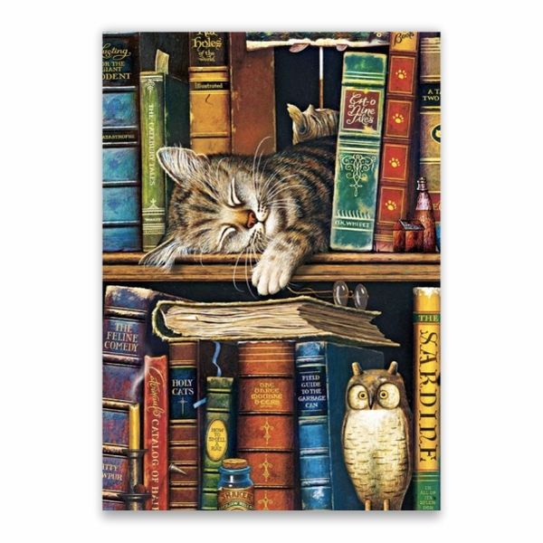 Cat Among Books Poster - A1