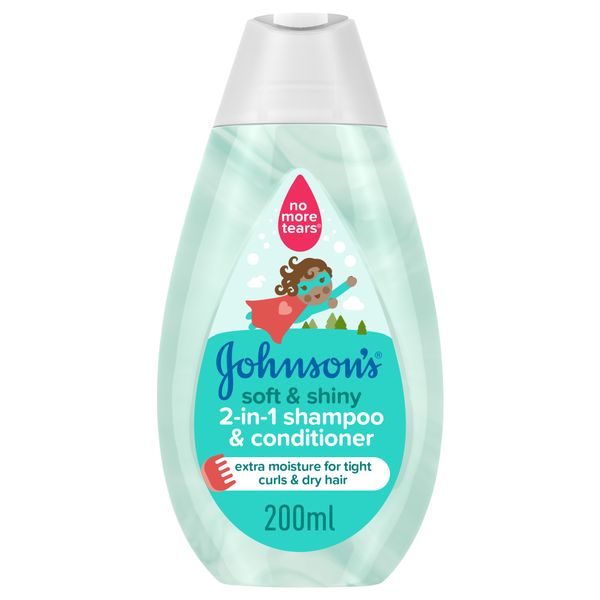 Johnson's Soft &amp; Shiny 2-in-1 Shampoo &amp; Conditioner, 200ml