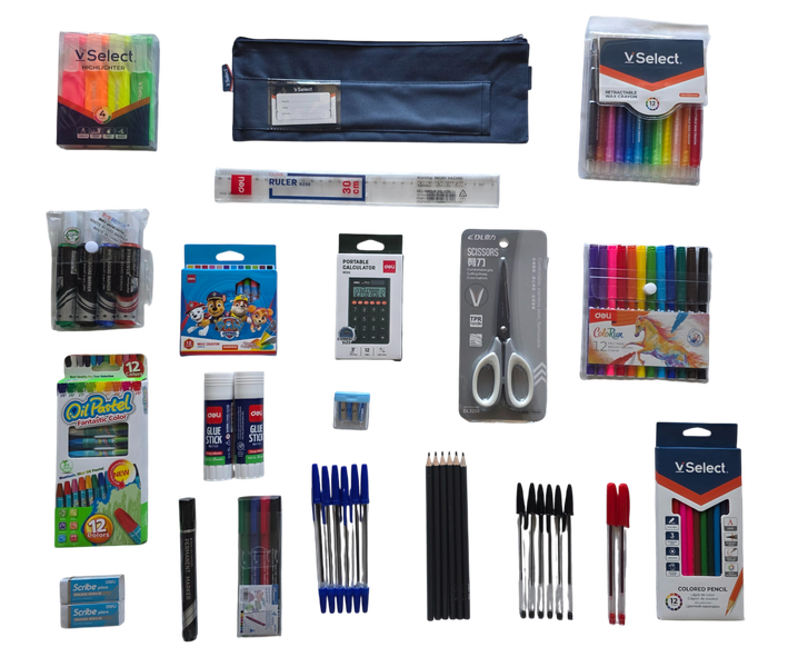 Back-to-School Stationery Starter Pack - 38-Piece Set (Neutral Colors)