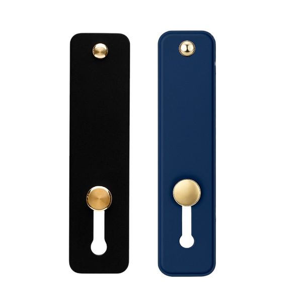 2-Pack Adhesive Silicone Phone Strap Holder - Black &amp; Navy Blue