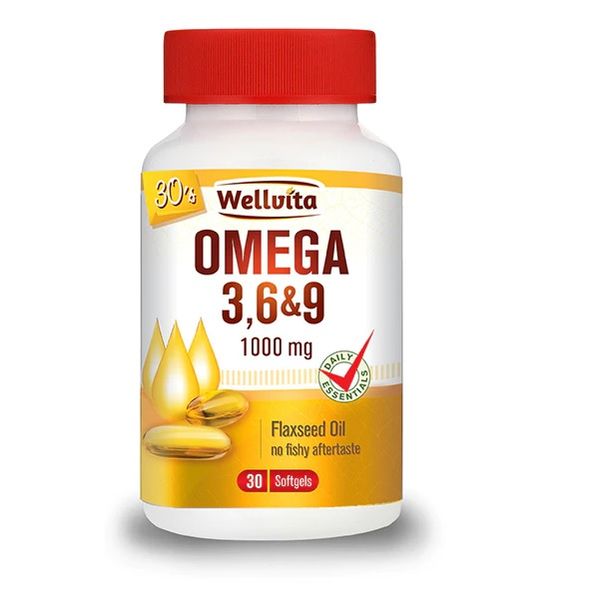 Wellvita Omega 3 , 6 &amp; 9 - 30 Softgels