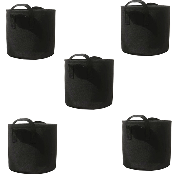 Black Heavy Duty Fabric Pots Vegetable/Flower/Plant Grow Bags