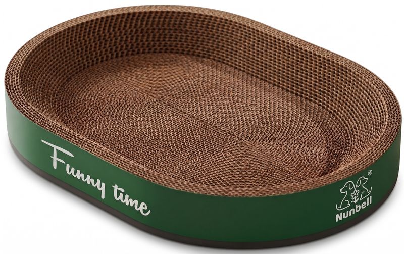 65cm Oval Corrugated Cat Scratching Bed for Cats &amp; Kittens