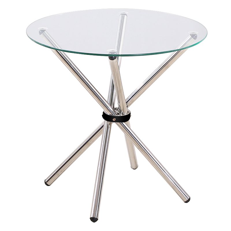 Dining Table Round Tempered Glass Desk 80cm