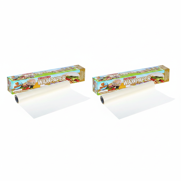 Disposable Wax Paper Roll 30cmx15m for Food Prep and Crafting - 2 Pack