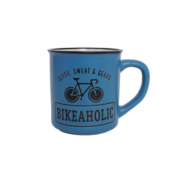 Manly Mug - Bikeaholic - Blue