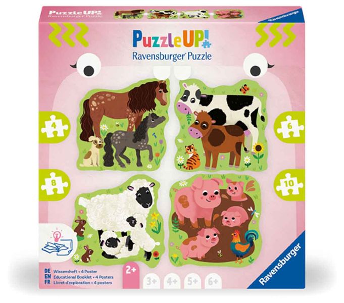 Ravensburger Puzzle Up 4-6-8-10 Piece Farm Animals