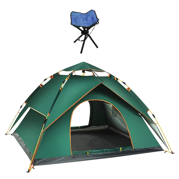 Premium Dome Pop-Up Tent with Portable Folding Tripod Seat