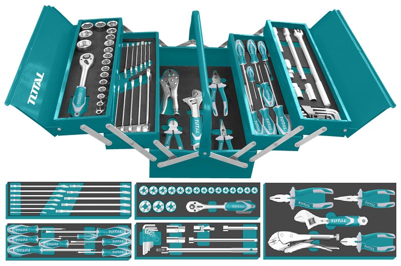 Total Tools 59 Pcs Industrial Tool Chest Set