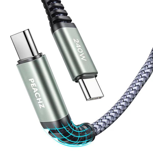 Peachz - 240W USB C to USB C Cable 1 Meter, Type C to Type C Fast Charger