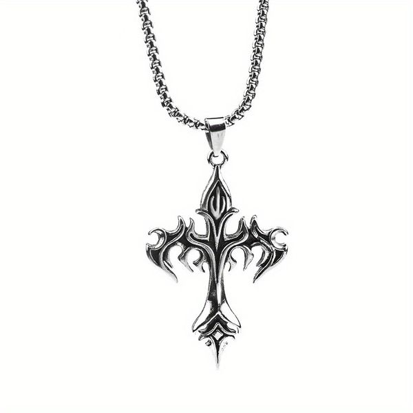 Stainless Steel Warrior Steel Necklace,Punk Style, Hip-Hop Style