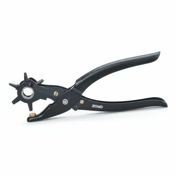 Groz - Revolving Punch Plier for Leather and Crafting - 2.4-5 mm