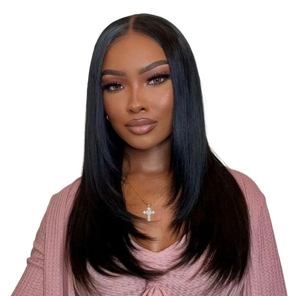 20'' 13x4 HD Transparent Lace Front Straight Wig Human Hair