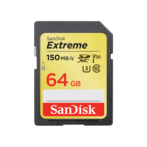 SanDisk Extreme SD UHS I 64GB Card 100MB/s Read &amp; 60MB/s Write