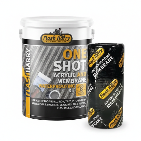 Flash Harry Waterproofing Kit 5Liter with 10m Membrane for Roofs &amp; Walls