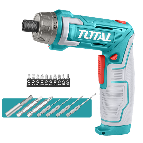 TOTAL Screwdriver Cordless 8V 6NM 17Pcs