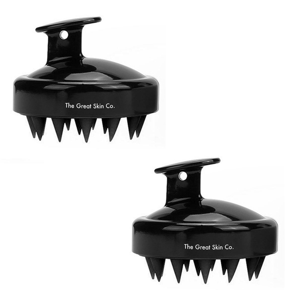 Set of 2-The Great Skin Co Exfoliating Silicone Scalp &amp; Hair Massage Brush