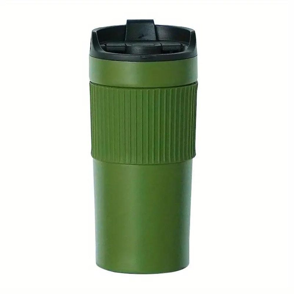 Pruchef Double Wall Travel Coffee Press Set 473ml Army Green