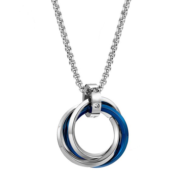 Interlocking Circle Pendant - Men's Necklace