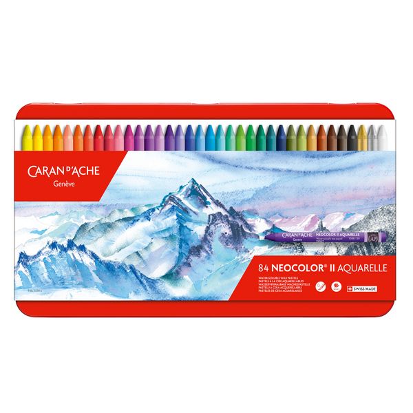 Caran D'Ache Neocolor II Aquarelle pastels, 84 set