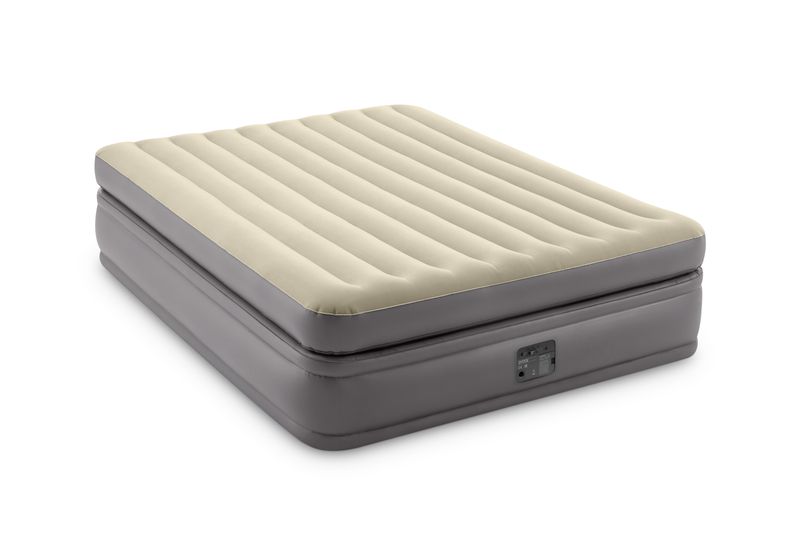 Intex Queen Comfort Elelevated Airbed Fibre-Technology &amp; Built In Pump