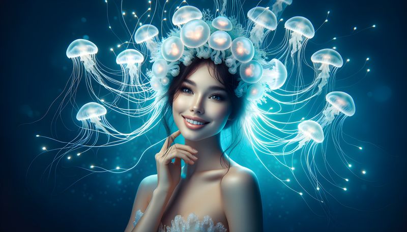 Canvas Wall Art - Jellyfish Princess