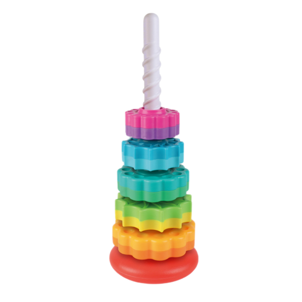 Toddler Spinning Stacking Montessori Learning Toys Ring Stacker Gifts