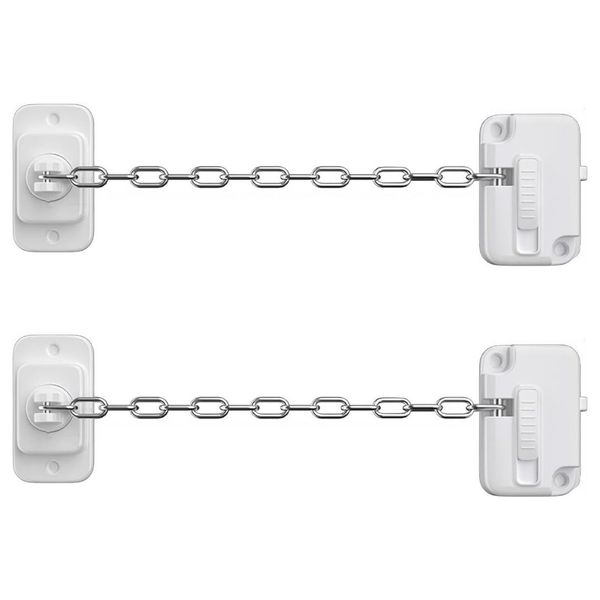 2 Piece Adjustable Sliding Door/Window Lock for Baby/Toddler Security