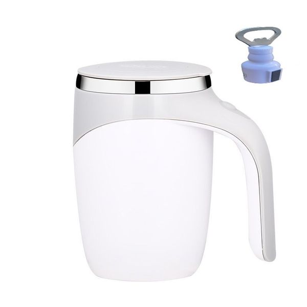 Automatic Stirring Coffee Mug - Grey And Bottle Opener