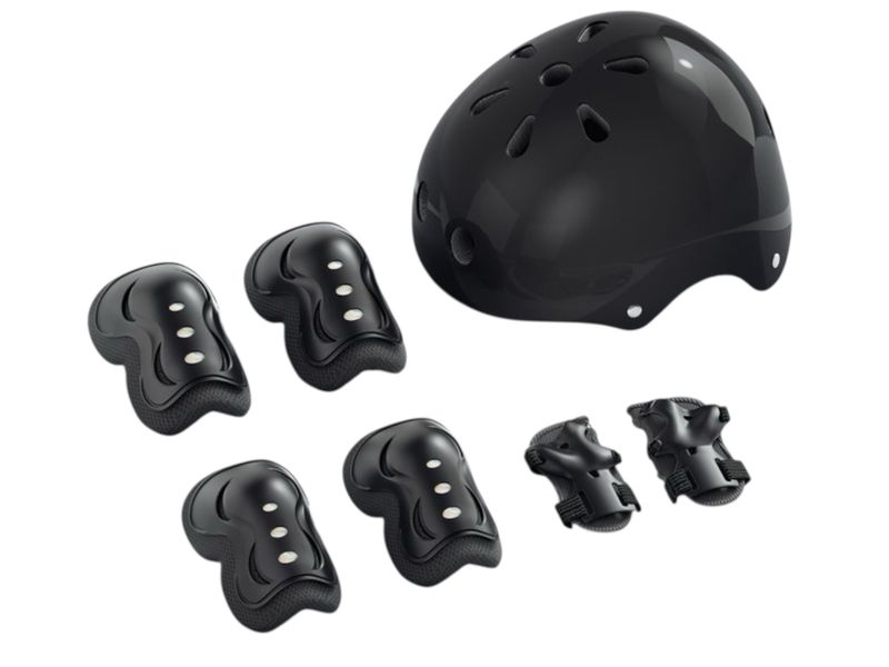7pc Kids Bike Helmet &amp; Protective Gear Set + Knee Elbow Wrist Pads (6-14yr)