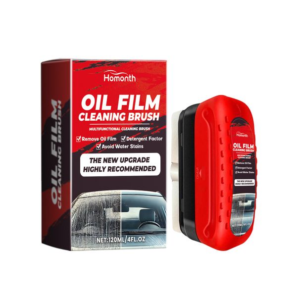 Car Windscreen Oil Film Cleaner with Brush - Glass Cleaning Solution