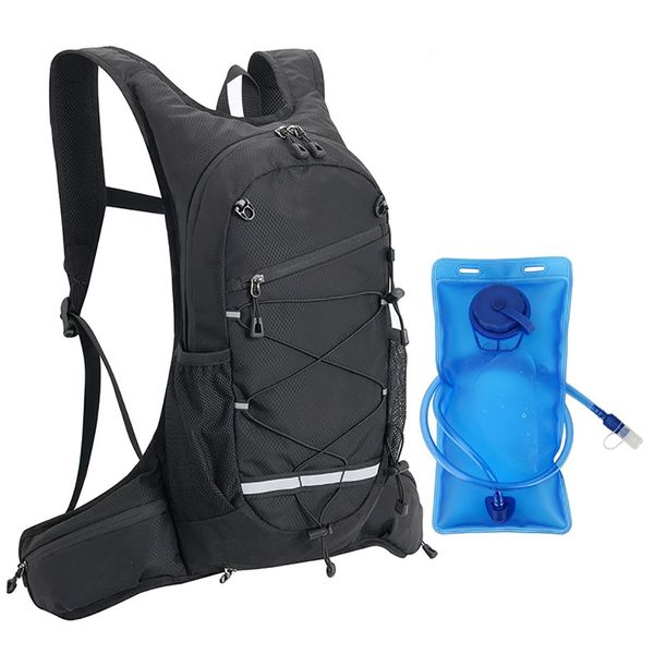 Hydration Backpack Outdoor Hiking Biking Waterproof With Water Bag-Black