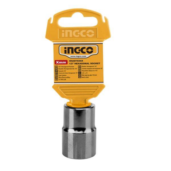 Ingco - Socket Hex 1/2" Drive 6-Point - 26mm