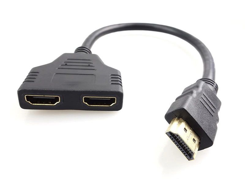 HDMI Cable Male to Dual HDMI Female 1 to 2 Way HDMI Splitter Adapter Cable