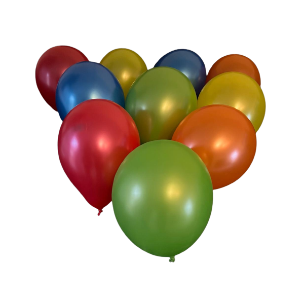 Metallic Matte Balloons Assorted Colours (Pack of 10)
