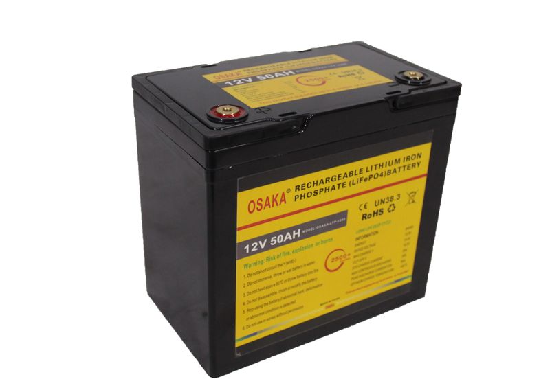 12V 50AH Osaka Rechargeable Lithium Battery (LFP-1250)