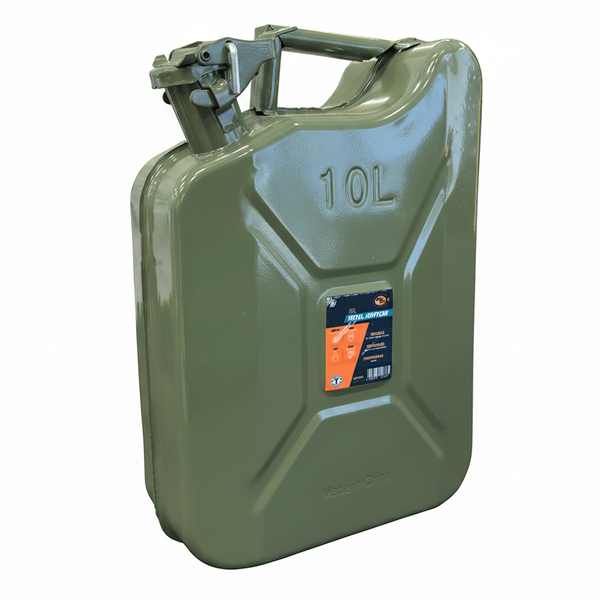 Mobi 10 Litre Metal Jerrycan for Fuel and Liquid Storage