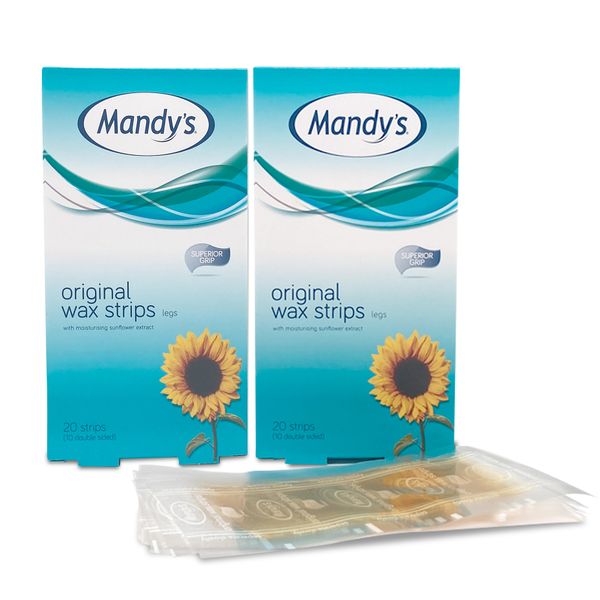 2 x 20'S (10 double sided) Mandy's Leg Wax Strips