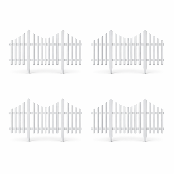 4 Pack - Garden Edging Fence Panels