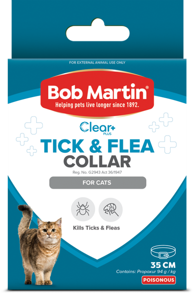 BOB MARTIN Clear+ Tick &amp; Flea Collar for Cats