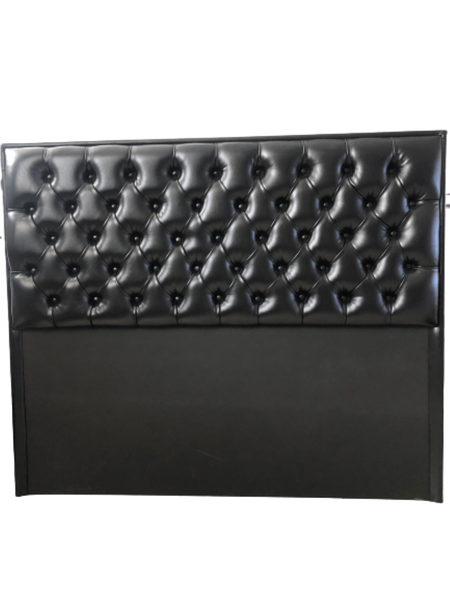 Black Leather Headboard Queen Size image