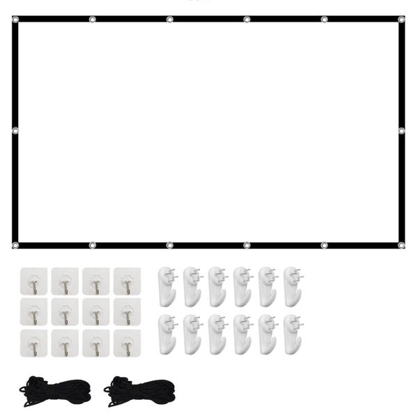 120 Inch HD Projector Screen Portable Foldable 265x150cm