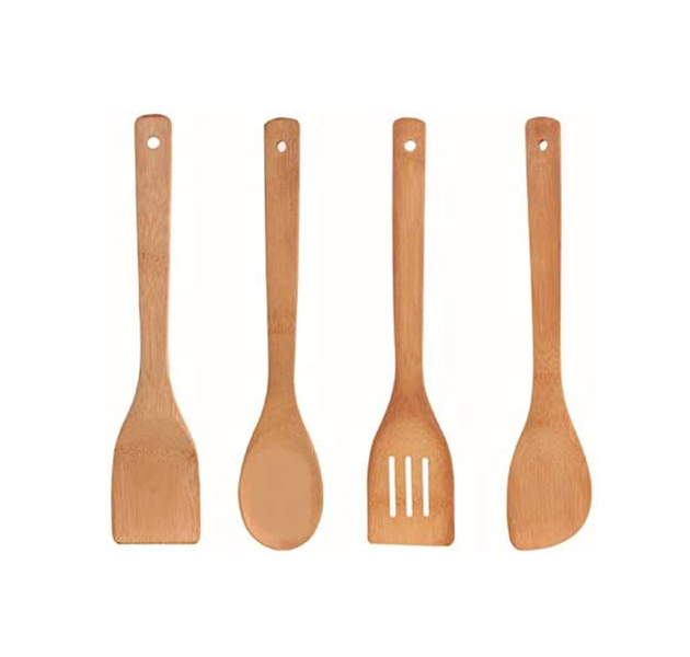 Natural Bamboo Cooking Spoon Set of 4