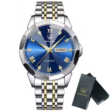Golden Perfect Classic Quartz Wristwatch for Men - Perfect Gift for Man Image