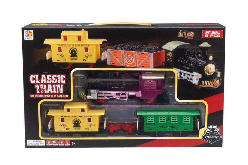 9 Piece Classic Train Set for Kids
