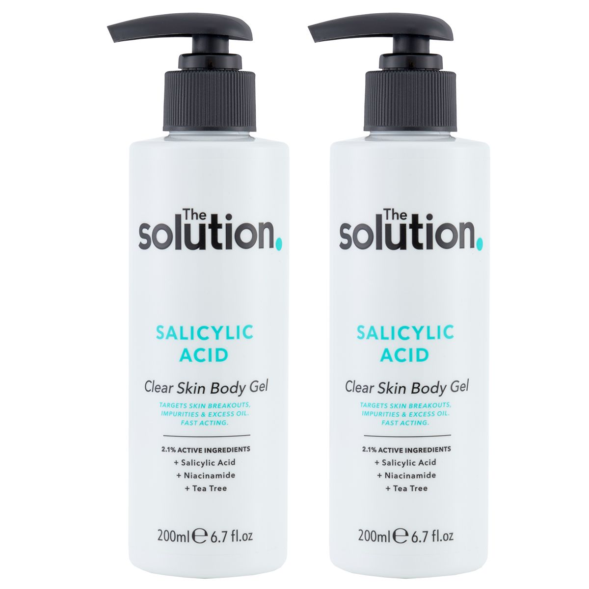 The Solution Salicylic Acid Clear Skin Body Gel 200ml x2 Shop Today