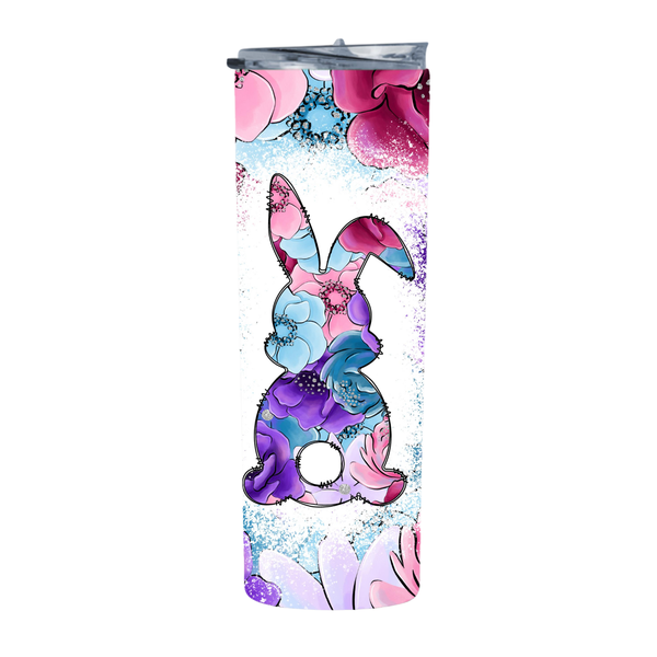 Floral Bright Floral Bunny 20 Oz Straight Skinny Tumbler 009