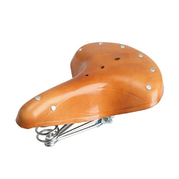 Soft Retro Bike Seat Made of Cowhide Saddles Retro Bicycle Seat