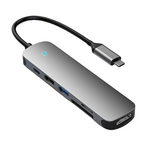 6-in-1 USB-C Hub Adapter Compatible with MacBook Pro/Acer/Dell