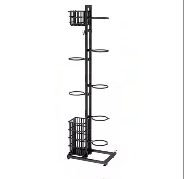 Durable Multi-Ball Basketball Stand Space-Saving Sports Equipment Organizer